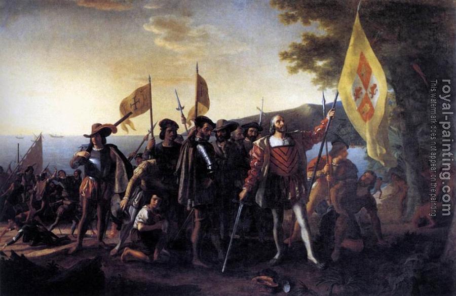 John Vanderlyn : Columbus Landing at Guanahani, 1492